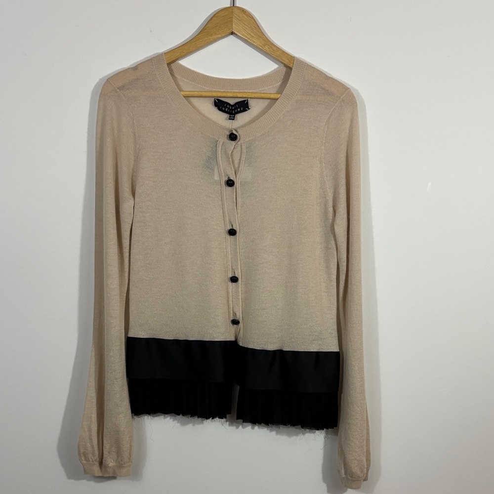 Robert Rodriguez Cream and Black Cardigan